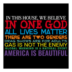 PÓSTER VALORES CONSERVADORES - POSTER GLOSSY