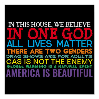 PÓSTER VALORES CONSERVADORES - POSTER GLOSSY