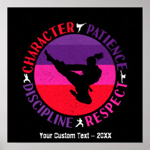 Poster Valores Essenciais das Artes Marciais - Karate