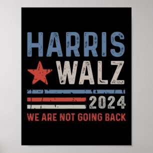 Poster Vals 2024 Eleição Kamala Harris Tim Waltz Vintag