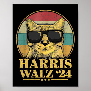 Poster Valsa 2024 Eleição Gata Senhora Kamala Harris Tim