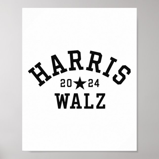 Poster Valsa 2024 Vintage Kamala Harris Tim Walz  (Frente)