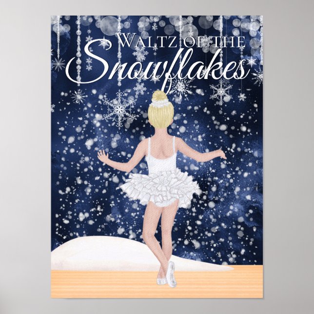 Poster Valsa dos Flocos de Neve do Balé Nutcracker (Frente)