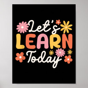 Poster Vamos Aprender Hoje Professora Ditos Motivacionais