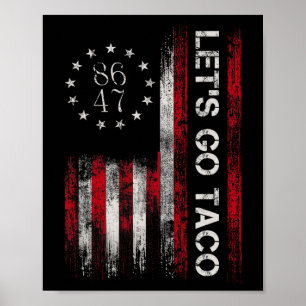 Poster Vamos Camiseta de Taco Engraçado Vamos Taco 3
