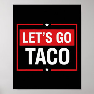 Poster Vamos Camiseta Taco Divertido Slogan Vamos Taco 2 