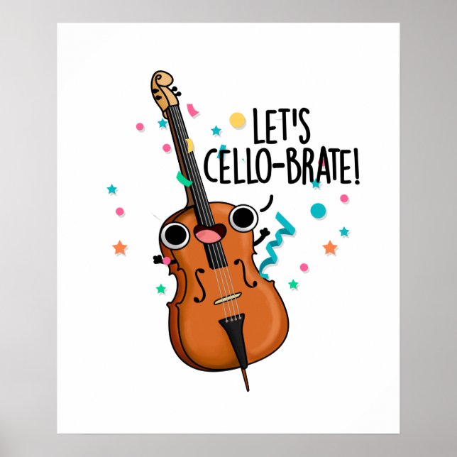 Poster Vamos Cello-brate Celebrando Cello Pun (Frente)