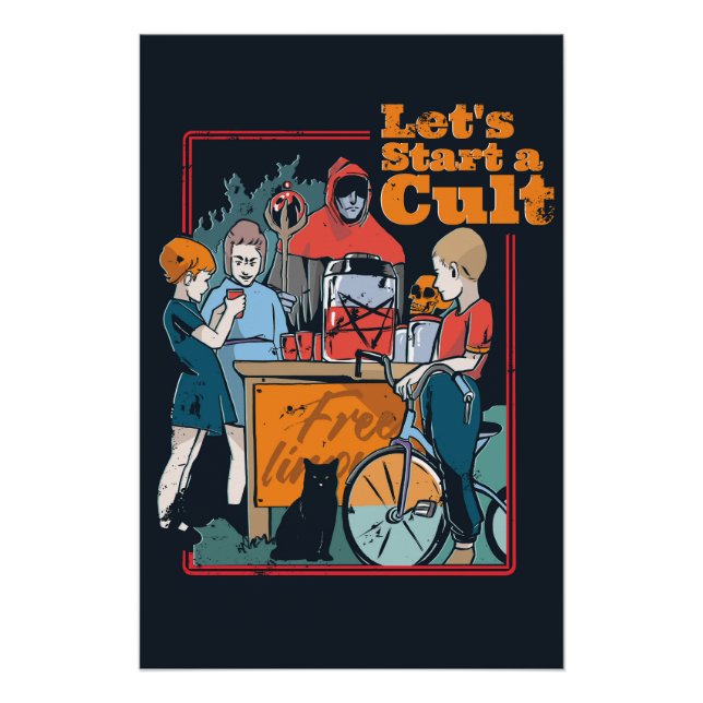 Póster Vamos começar um Cult Spooky Retro Halloween Kids (Frente)