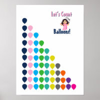 Vamos Contar Balões! Aprendizado de Números Colori