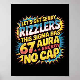 Poster Vamos Dar aos Sendy Rizzlers o Design de Meme Aura