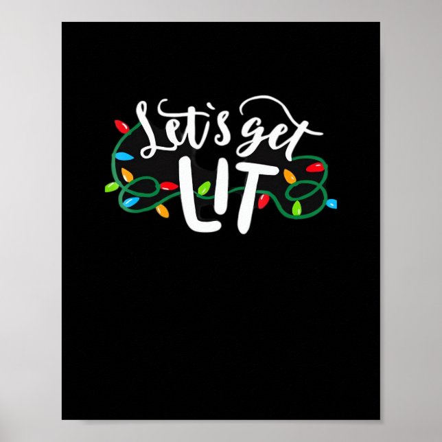 Poster Vamos De Pijamas Engraçado No Natal Cl (Frente)