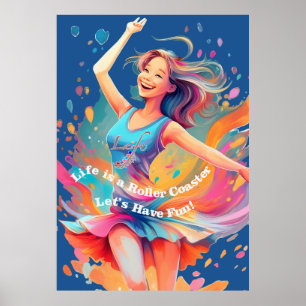 Poster Vamos Divertir-nos, a Vida é uma Montanha-Russa