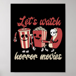 Poster Vamos Engraçado Assustador Assistindo Filmes Horro