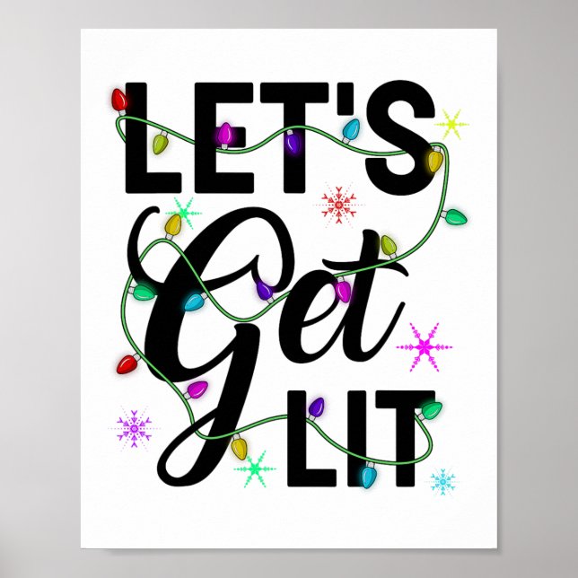 Poster Vamos Engraçado Sai De Luzes De Natal Dão Xmas Ho (Frente)