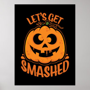 Poster Vamos Esmagado - Tomada de Halloween - O-Lanterna