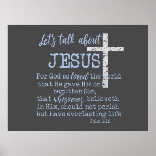 Poster Vamos fala sobre Jesus com a Escritura John 3.16