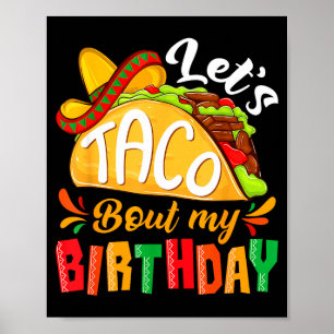 Poster Vamos falar de taco sobre festa mexicana engraçada