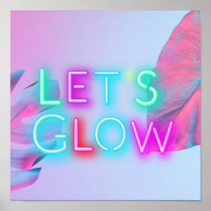 Poster Vamos fazer o Festival Tropical Neon deixar PINK