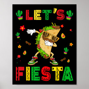Poster Vamos Festa Tacos Dabbing Cinco De Mayo Mexicano P