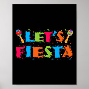 Poster Vamos Festejar Camiseta de Festa Cinco De Mayo