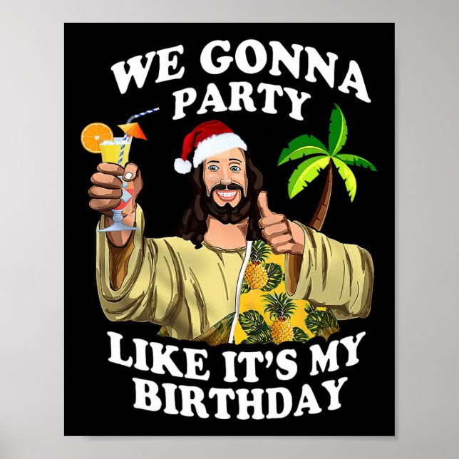 Poster Vamos festejar como o Natal Jesus no meu aniversár (Frente)