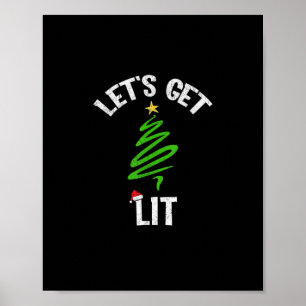 Poster Vamos Fica Bebendo Engraçado Natal
