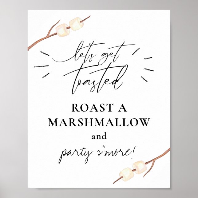 Poster Vamos Ficar Tostados S'more Marshmallow (Frente)