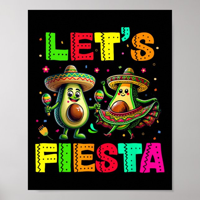 Poster Vamos Fiesta 5 Cinco De Mayo Para Mulheres Rapazes (Frente)