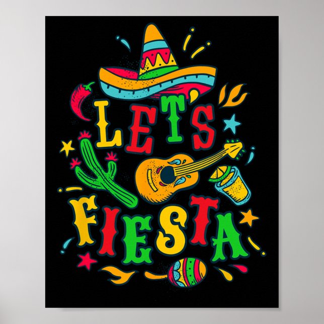 Poster Vamos Fiesta Cinco De Mayo - Festival do México (Frente)