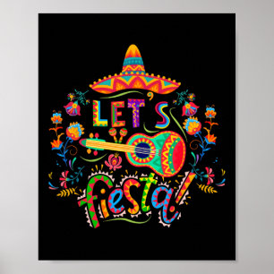 Poster Vamos Fiesta Cinco De Mayo Partido Mexicano Taco G