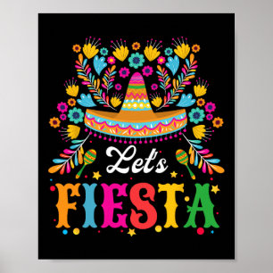 Poster Vamos Fiesta Funny Cinco Mulheres Homens De Mayo C