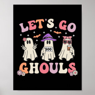 Poster Vamos Ghouls Retrorando Halloween Mulheres Fantasm
