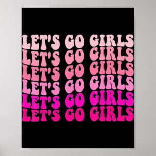 Poster Vamos Go Girls Bachelorette Trip Retro Bridal