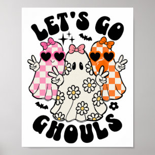 Poster Vamos Ir Ghouls Halloween Ghost Floral Spooky Seas