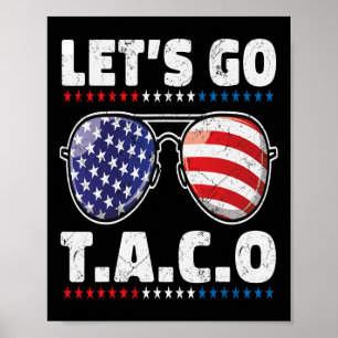 Poster Vamos Ir Taco Homens Mulheres Crianças Engraçadas