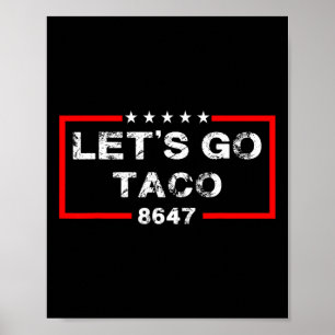 Poster Vamos Lá Taco 8647 Bandeira dos EUA 86 47 Homens M