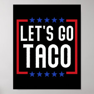 Poster Vamos Lá Taco Divertido Usa Patriótico Amante de T