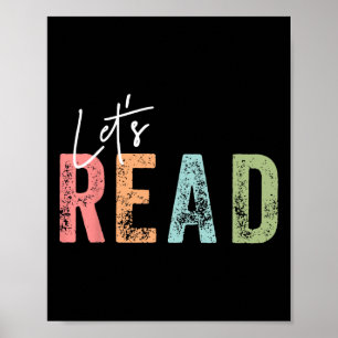 Poster Vamos Ler Fã De Livros Amante Da Leitura Bibliotec