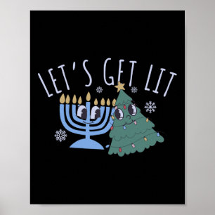 Poster Vamos Obter a Matriz de Natal Chrismukkah Hanukkah