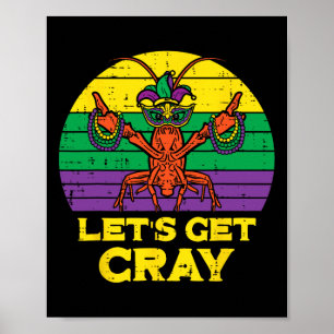 Poster Vamos Pegar Raiva Engraçada Mardi Gras Homens
