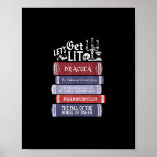 Poster Vamos Sai - Vintage Horror Book Lover Bookworm