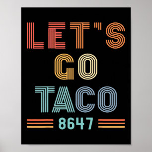 Poster Vamos Taco 8647 Bandeira dos EUA 86 47 Homens Mulh