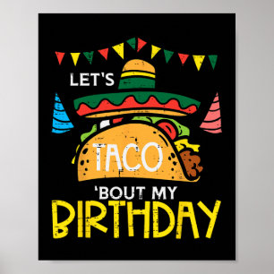 Poster Vamos Taco Sobre Meu Aniversário Festa Mexicana En