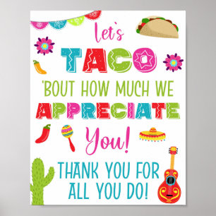 Poster Vamos Taco Sobre O Quanto Nós Apreciamos Que Você