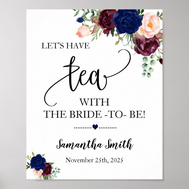 Poster Vamos tomar chá com a noiva para ser casamento boh (Frente)