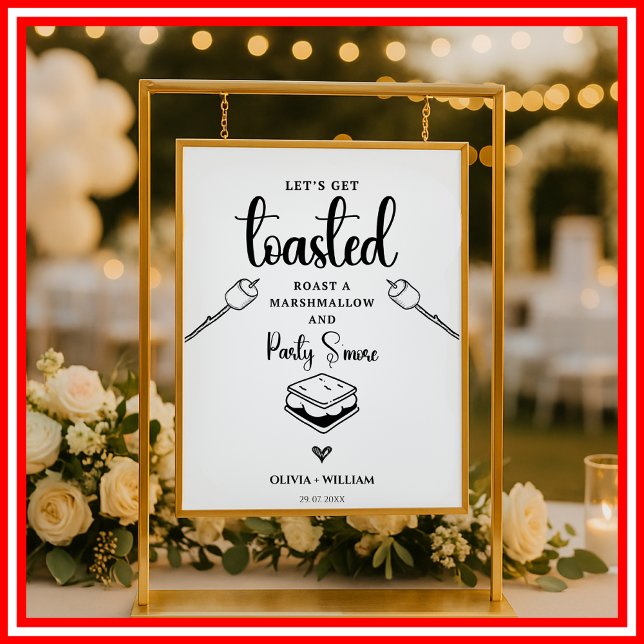 Poster Vamos Torrar O Sinal De Casamento De Marshmallow (Criador carregado)