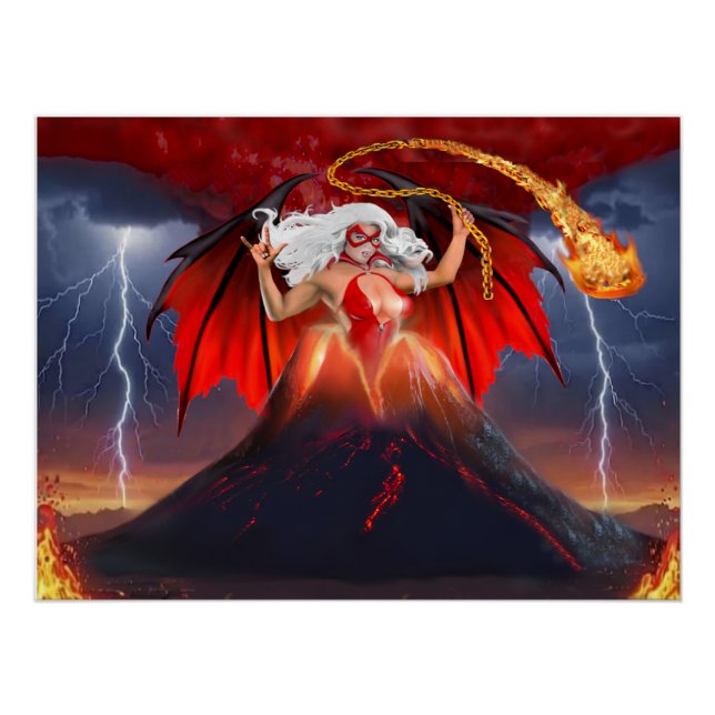 Póster Vampira Rebelde: A Fuga Vulcânica (Frente)