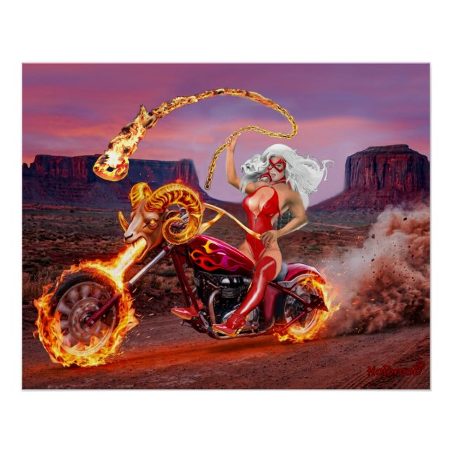 Póster Vampire Biker Babe – Rebelde Gótico da Meia-Noite (Frente)