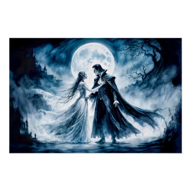 Póster Vampire Love under Moonlit Sky (Frente)