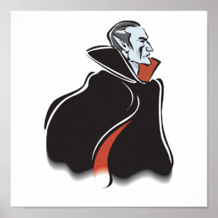 Poster vampiro assustador de dracula